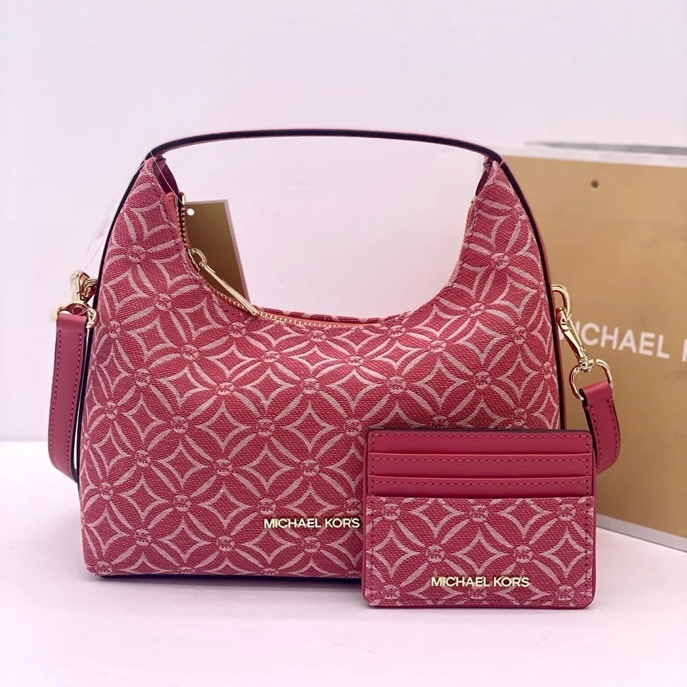 Michael Kors Ember Small Messenger Shoulder Crossbody Bag and Card Holder Set